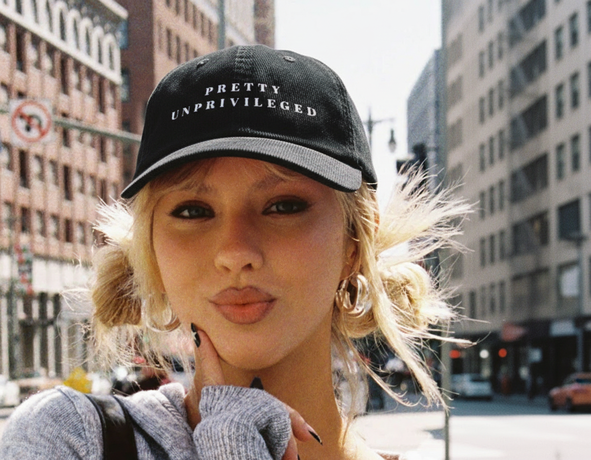Pretty Unprivileged - Corduroy Baseball Cap